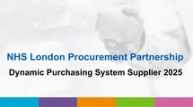 NHS London Procurement Partnership — Dynamic Purchasing System Supplier 2025